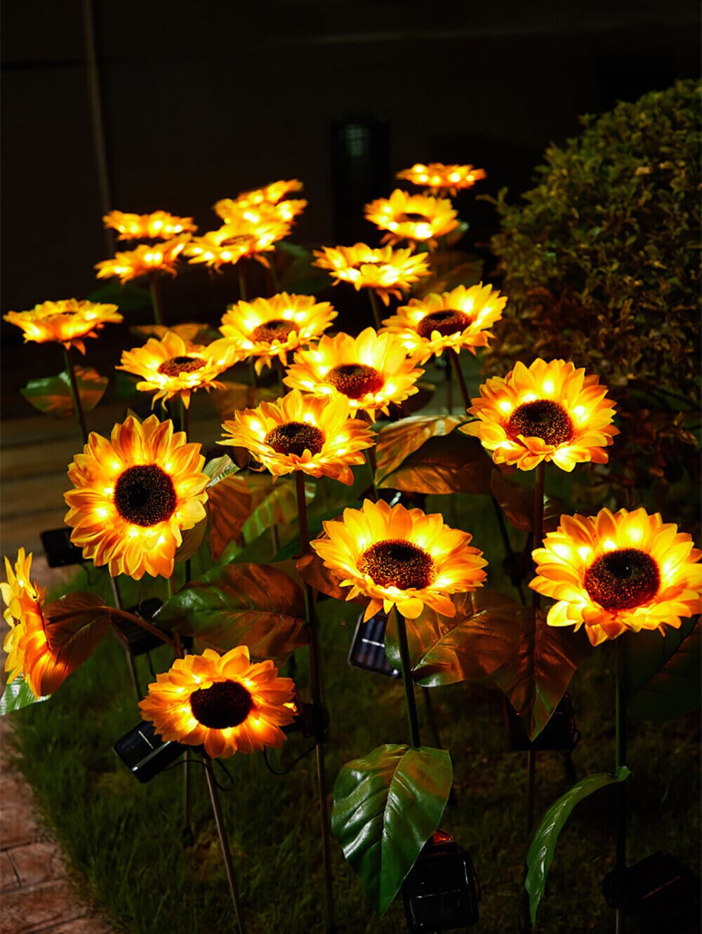 Luminária de Girassol - LED Solar à Prova d'Água