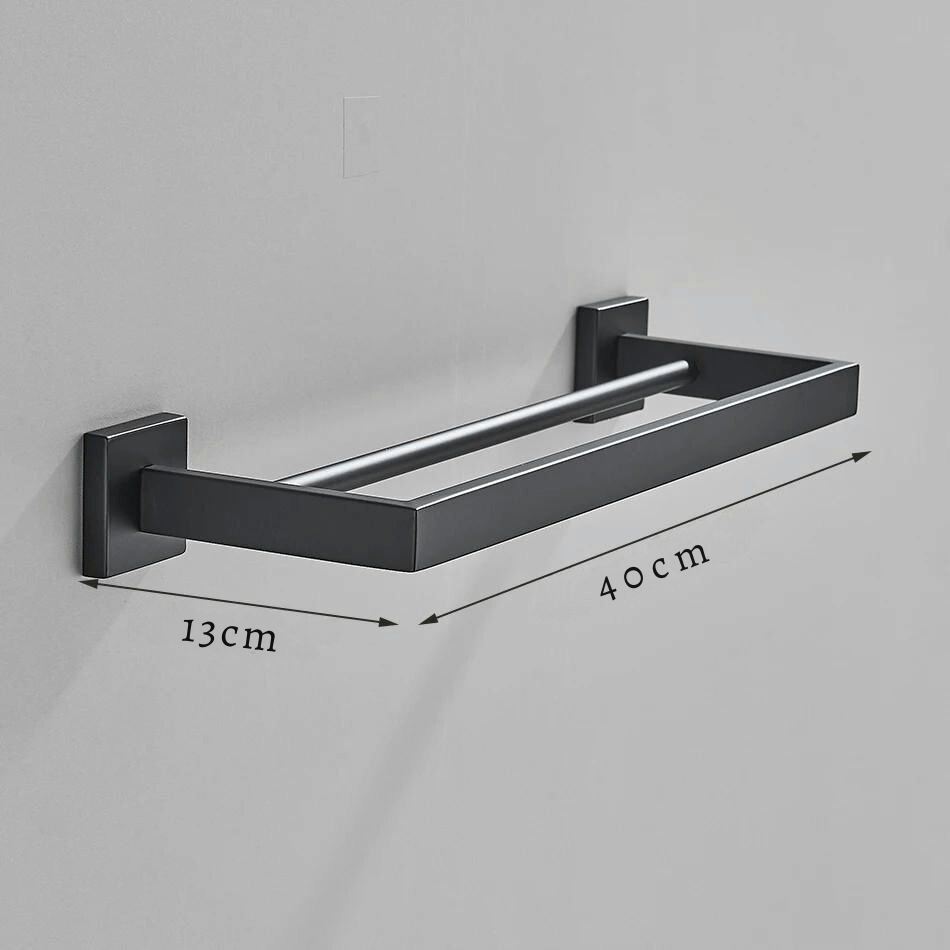 Acessórios Para Banheiro Luxury Ébano - Preto Matte