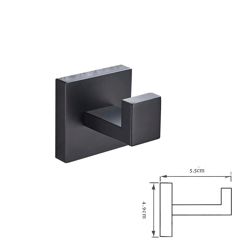 Acessórios Para Banheiro Luxury Ébano - Preto Matte