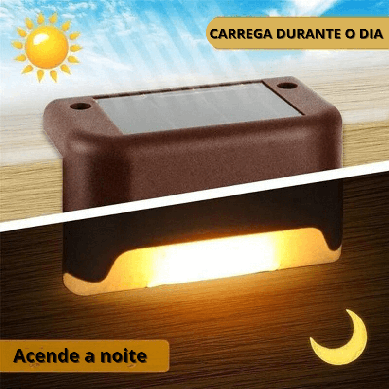 Luminária de Led Solar Externa Para Muro - Escada - Cercas