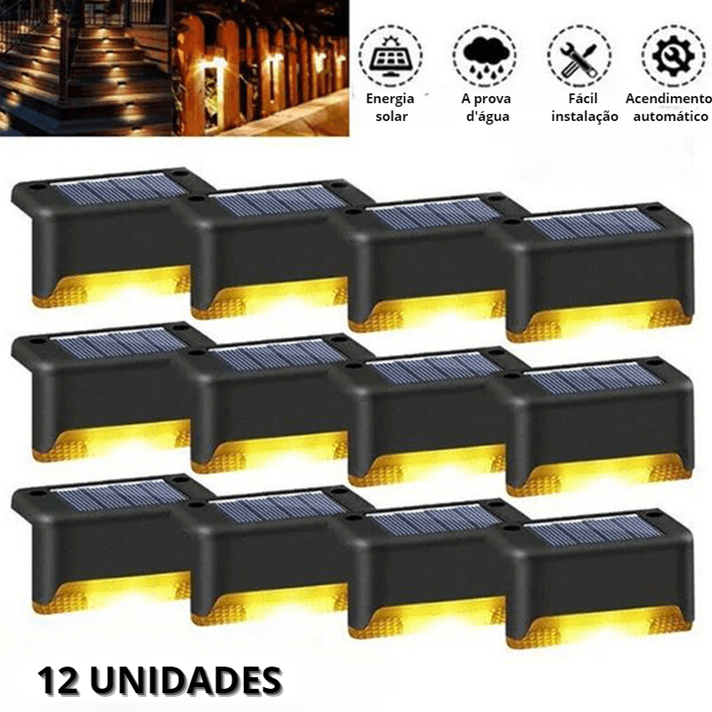 Luminária de Led Solar Externa Para Muro - Escada - Cercas