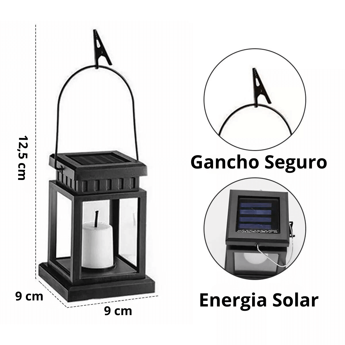Luminária Para Jardim Solar Retrô Externa Castelo