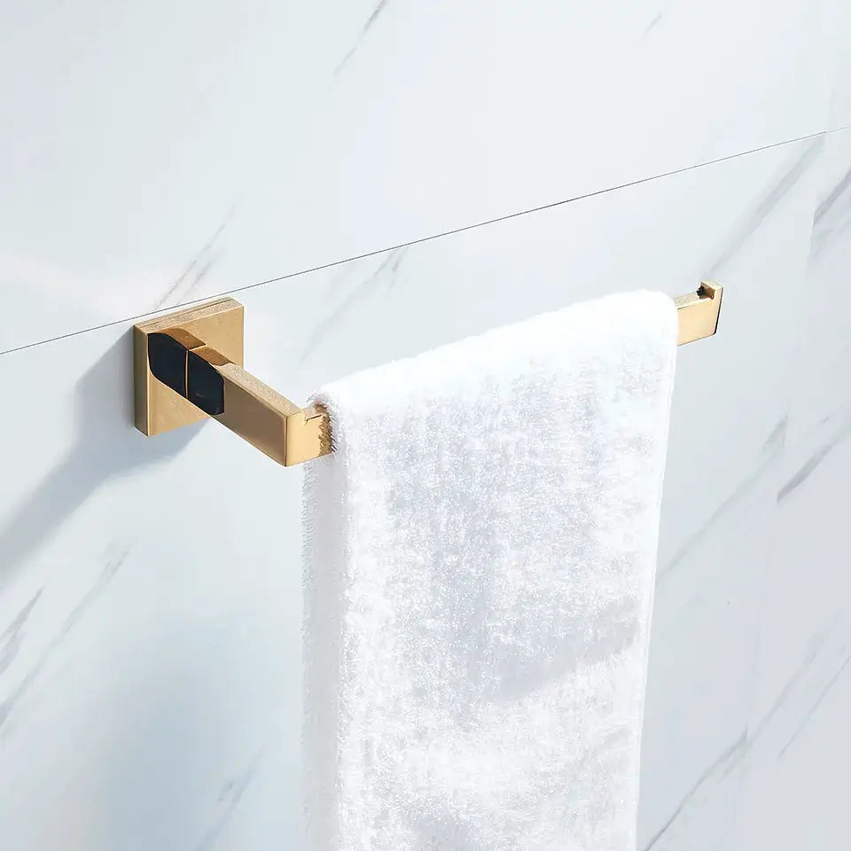 Acessórios Para Banheiro Luxury Gold Brilhante Em Aço Inoxidável