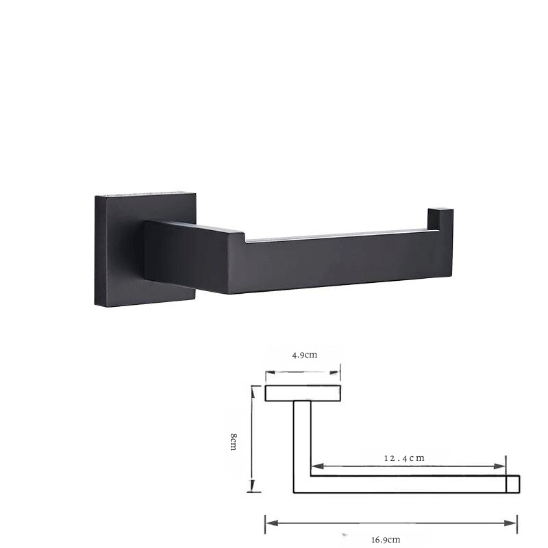 Acessórios Para Banheiro Luxury Ébano - Preto Matte