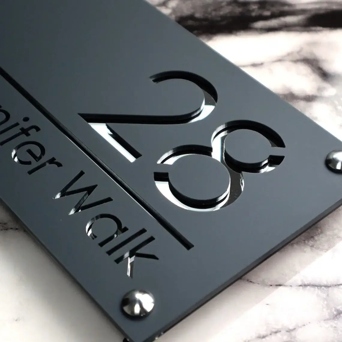 Placa Personalizada de Endereço Residencial/Comercial Elegance