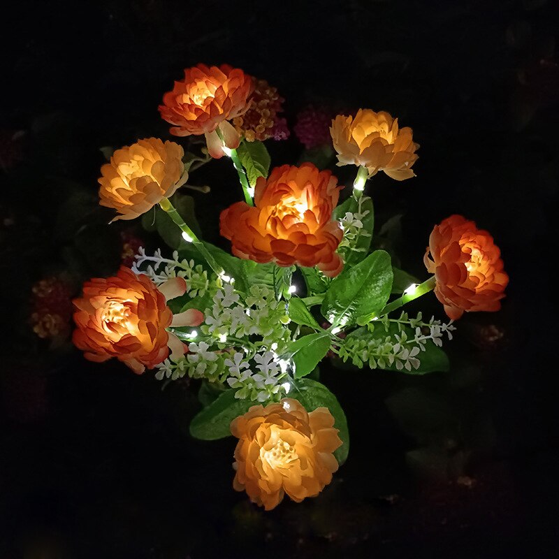 Luminária de Led Solar À Prova D'Água Flores - Flor de Lótus