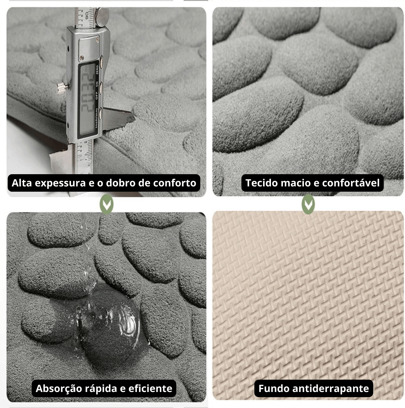 Tapetes Para Banheiro Soft Clean Antiderrapante
