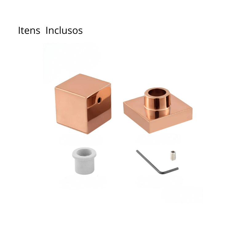 Acabamento Quadrado para Registro Rose Gold Brilhante Deca / Docol