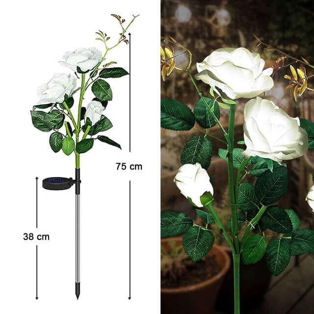 Luminária de Led Solar À Prova D'Água Rosas
