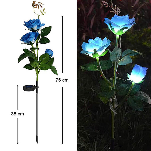 Luminária de Led Solar À Prova D'Água Rosas