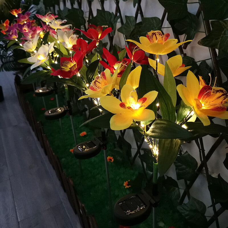 Luminária de Led Solar À Prova D'Água Orquídeas