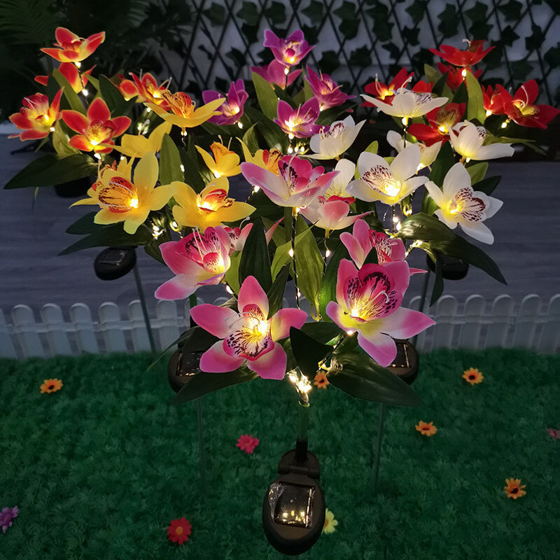 Luminária de Led Solar À Prova D'Água Orquídeas