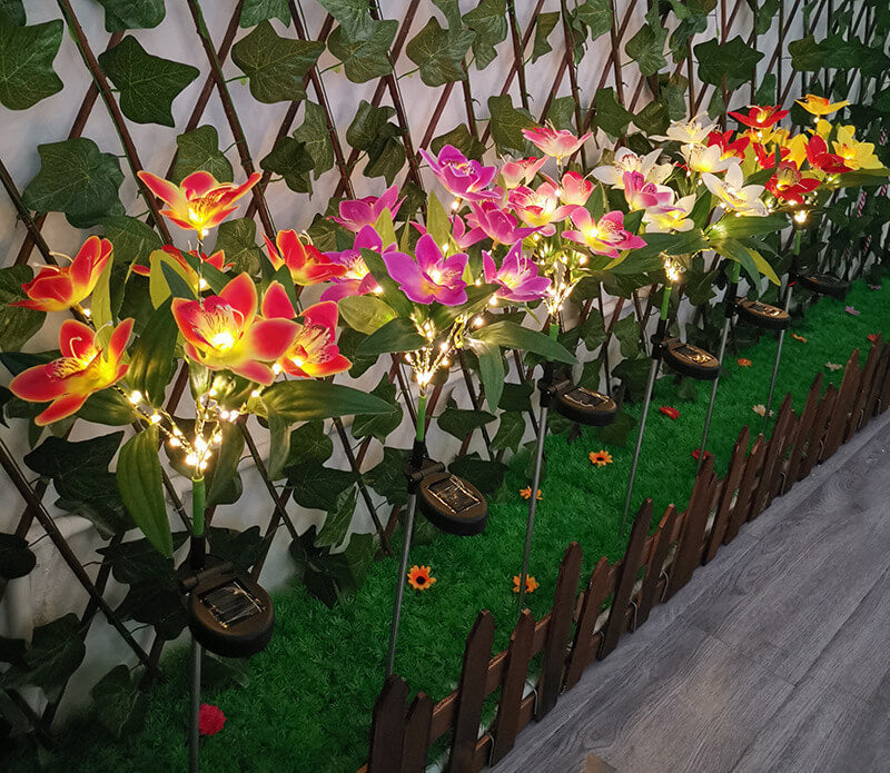 Luminária de Led Solar À Prova D'Água Orquídeas