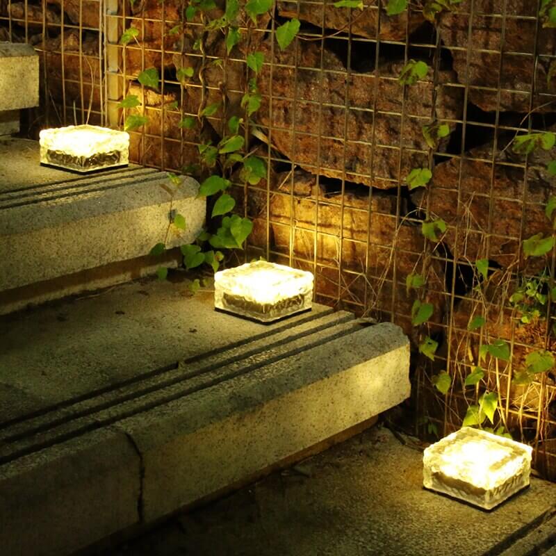 Luminária Solar em Forma de Cubo de Gelo LED