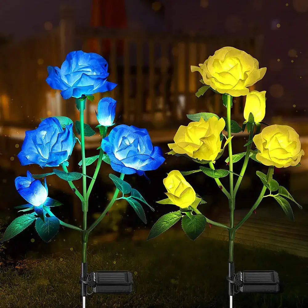 Luminária de Led Solar À Prova D'Água Rosas