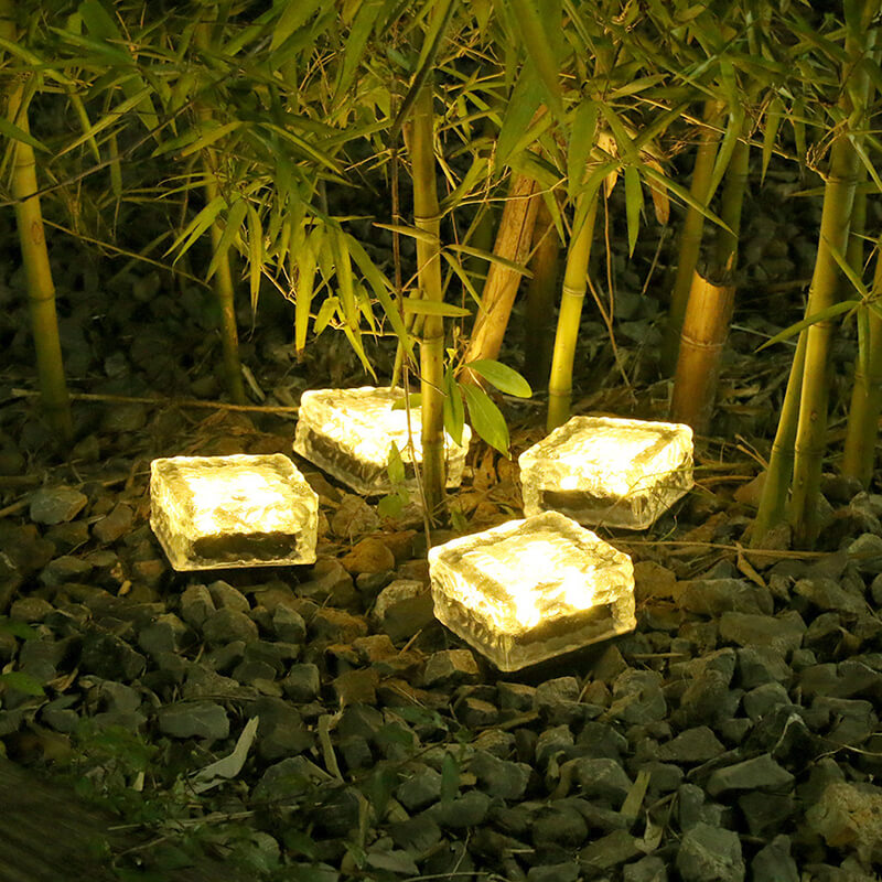 Luminária Solar em Forma de Cubo de Gelo LED