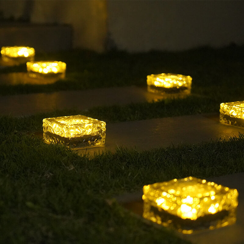 Luminária Solar em Forma de Cubo de Gelo LED
