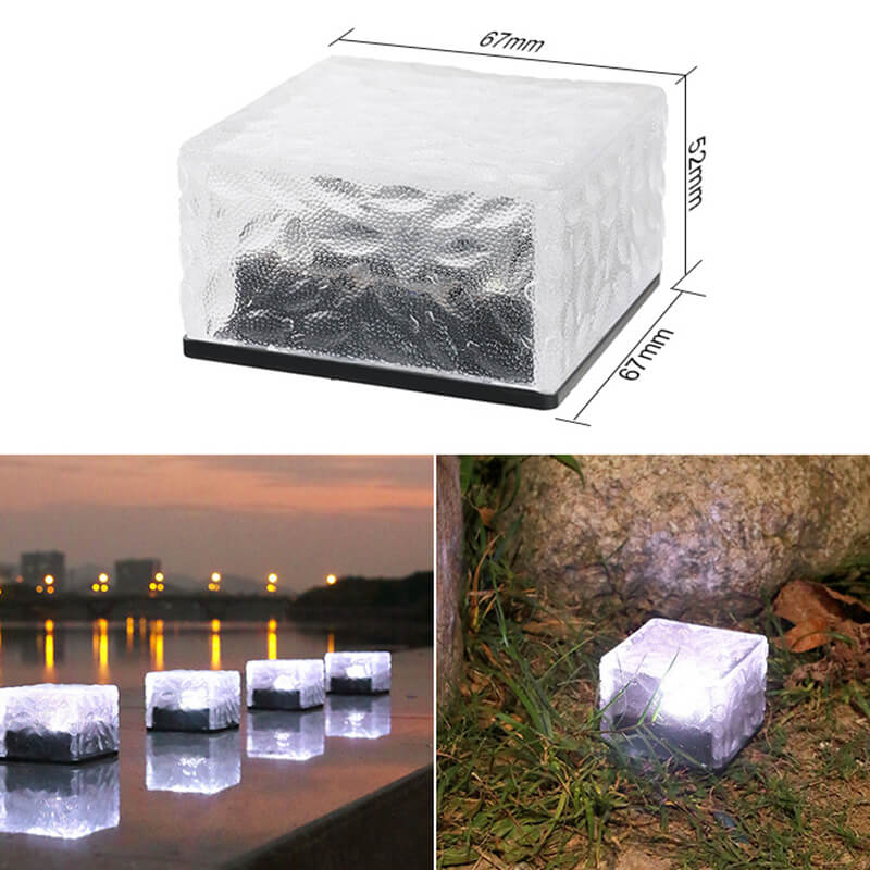 Luminária Solar em Forma de Cubo de Gelo LED