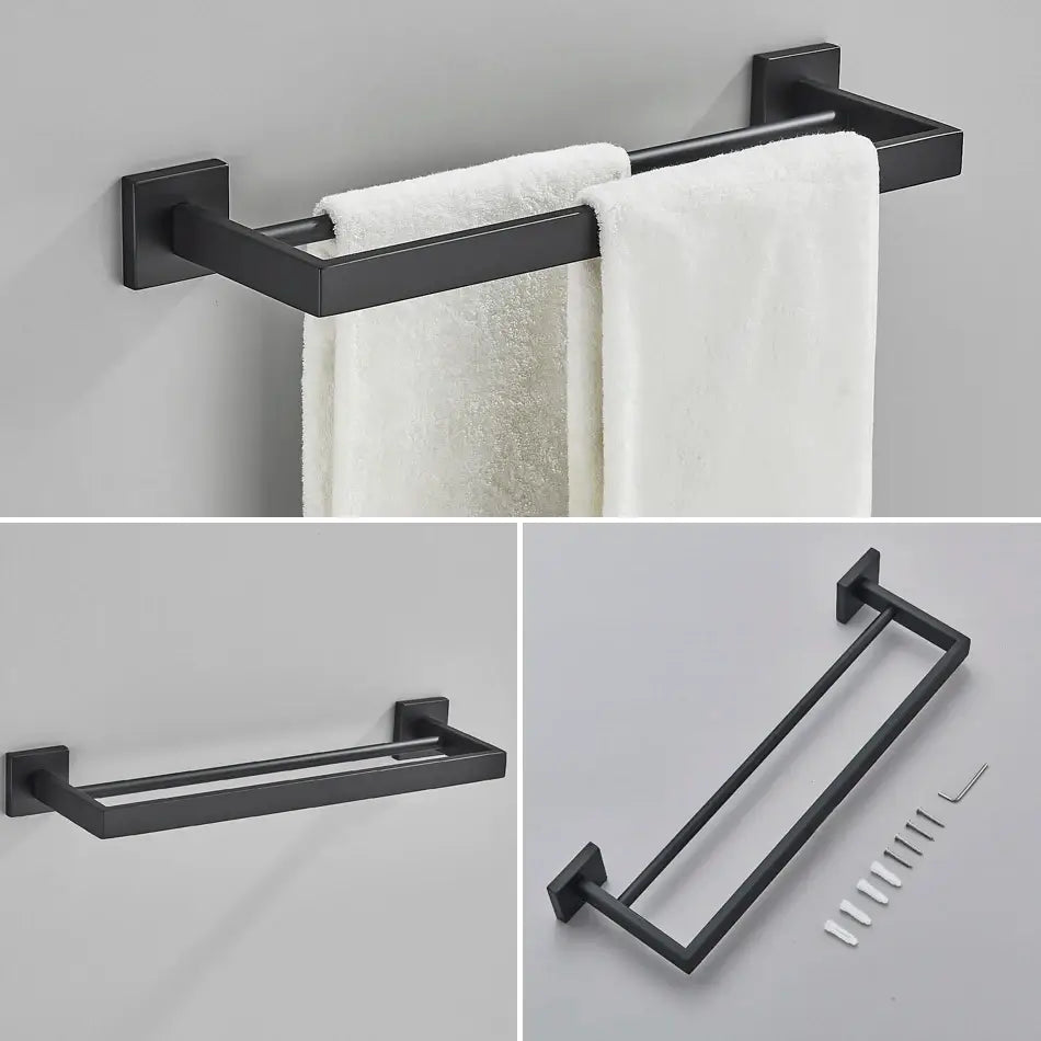 Acessórios Para Banheiro Luxury Ébano - Preto Matte