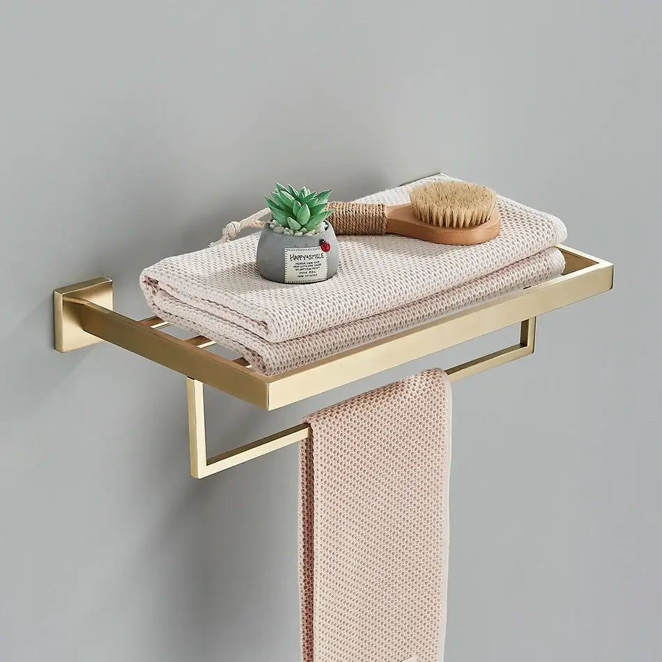 Acessórios Para Banheiro Luxury Gold Escovado