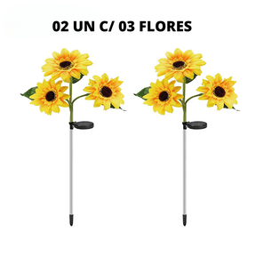 Luminária de Girassol - LED Solar à Prova d'Água