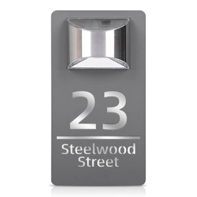 Placa Personalizada Glow Endereço Resdidencial Comercial 3D  c/ Luminaria Solar