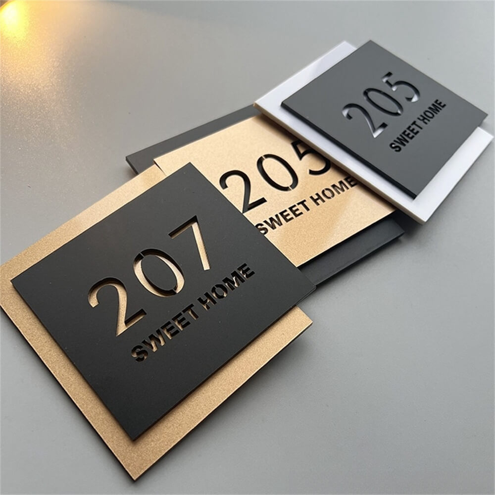 Placa Personalizada Modern Para Endereços Comerciais e Residenciais