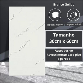 Placas Adesiva Estilo Mármore e Azulejos para Parede e Piso Revestimento Autoadesivo