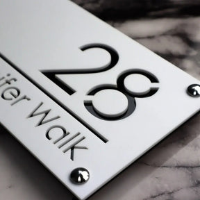 Placa Personalizada de Endereço Residencial/Comercial Elegance