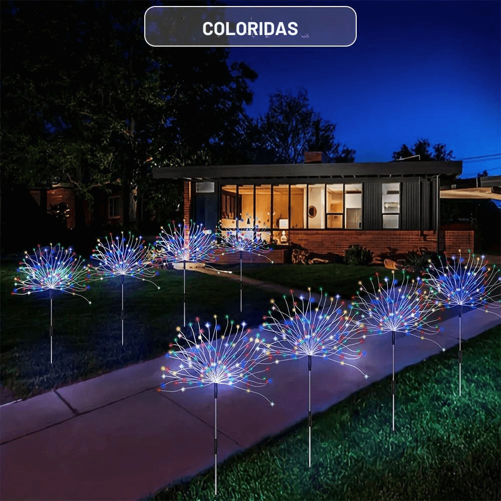 Luzes de Led Firework - Decoração de Festas e Jardins