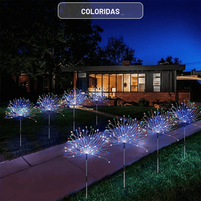 Luzes de Led Firework - Decoração de Festas e Jardins