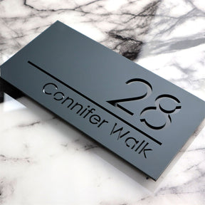 Placa Personalizada de Endereço Residencial/Comercial Elegance