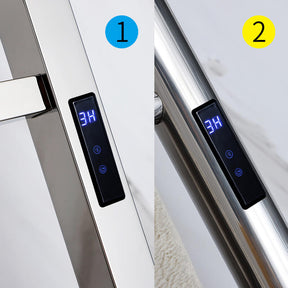 Toalheiro Térmico Cromado Aquecedor de Toalhas Inteligente com Display Digital WiFi e Timer Aço Inoxidável