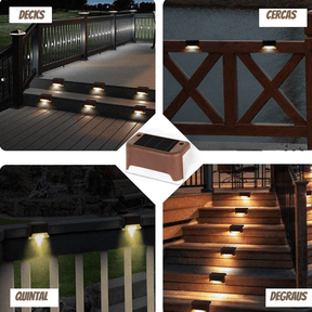 Luminária de Led Solar Externa Para Muro - Escada  - Cercas