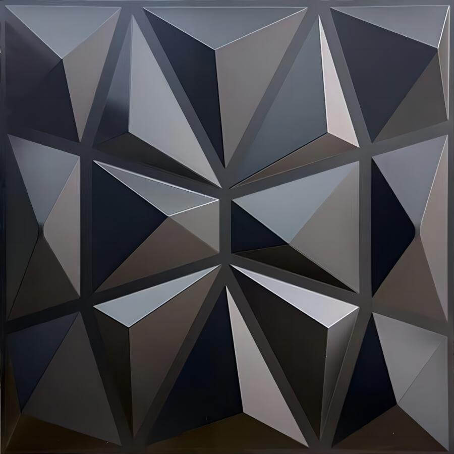 Painel de Parede Decorativo 3D com Design Diamante com 12 unidades