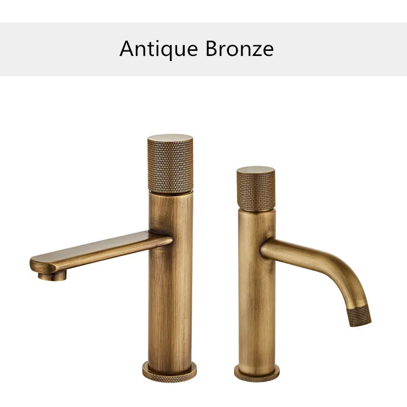 Torneira Para Banheiro Lavabo Mococomando Antique Bronze Cuba Alta e Baixa