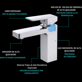 Torneira para Banheiro AquaClassic Short Quente e Fria Monocomando