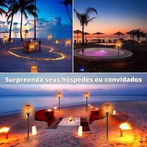 Luminária Balizadora Solar em LED - Solar Flame