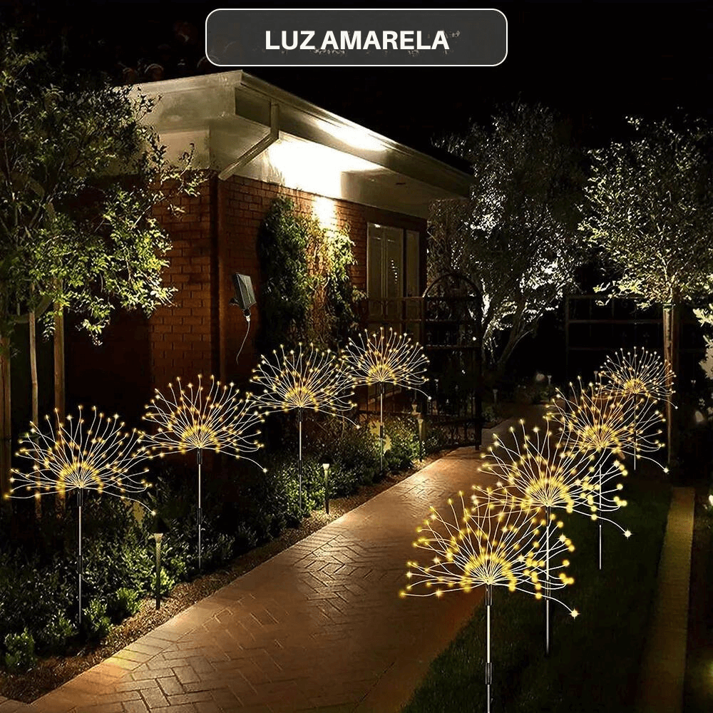 Luzes de Led Firework - Decoração de Festas e Jardins