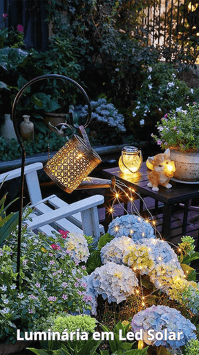 Luminária Solar Regador Encantado - À prova d'água Decoração de Jardim