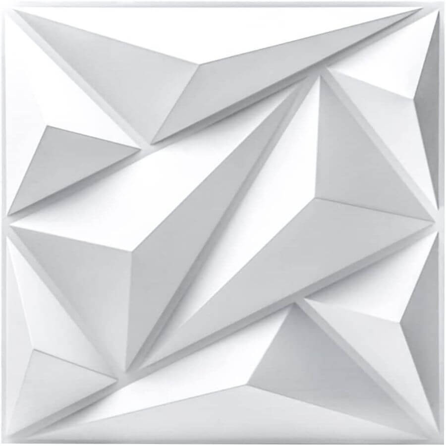 Painel de Parede Decorativo 3D com Design Diamante com 12 unidades