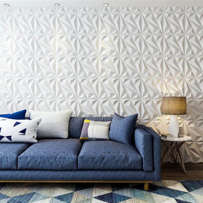 Painel de Parede Decorativo 3D com Design Diamante com 12 unidades