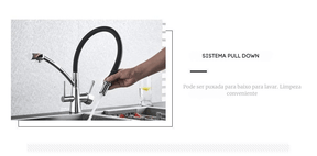 Torneira Gourmet Com Saída Para Água Filtrada Monocomando Quente e Fria Elegance Arc