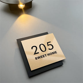 Placa Personalizada Modern Para Endereços Comerciais e Residenciais