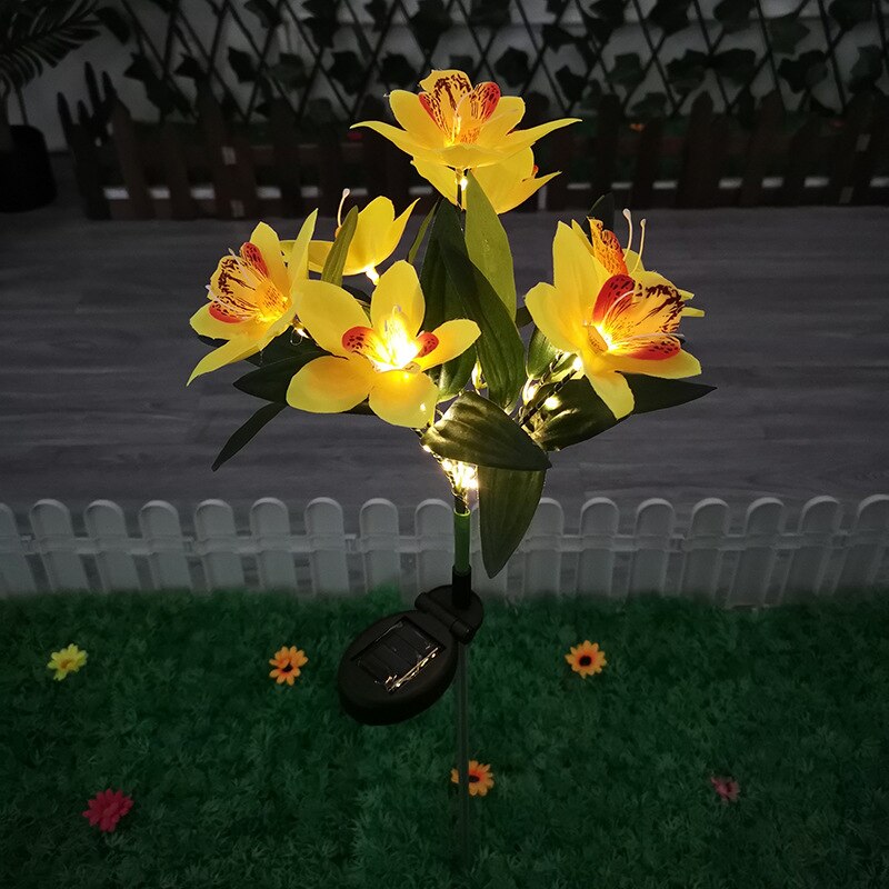 Luminária de Led Solar À Prova D'Água Orquídeas
