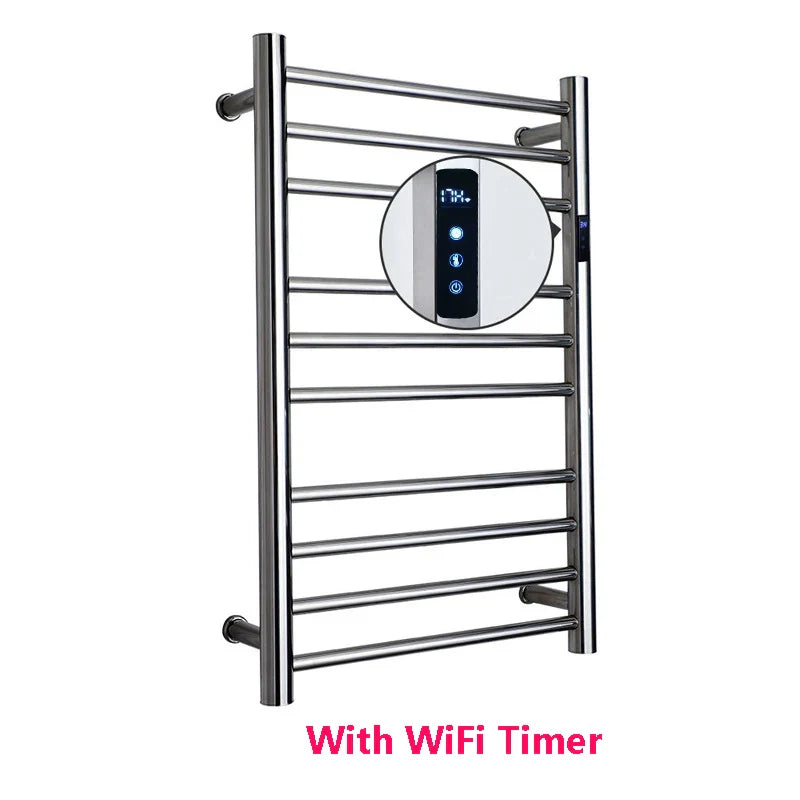 Electric Towel Rack 304 Stainless Steel Temperature&Time Control Smart Heated Towel Rail Towel Warmer 780*500*120mm 110V/220V