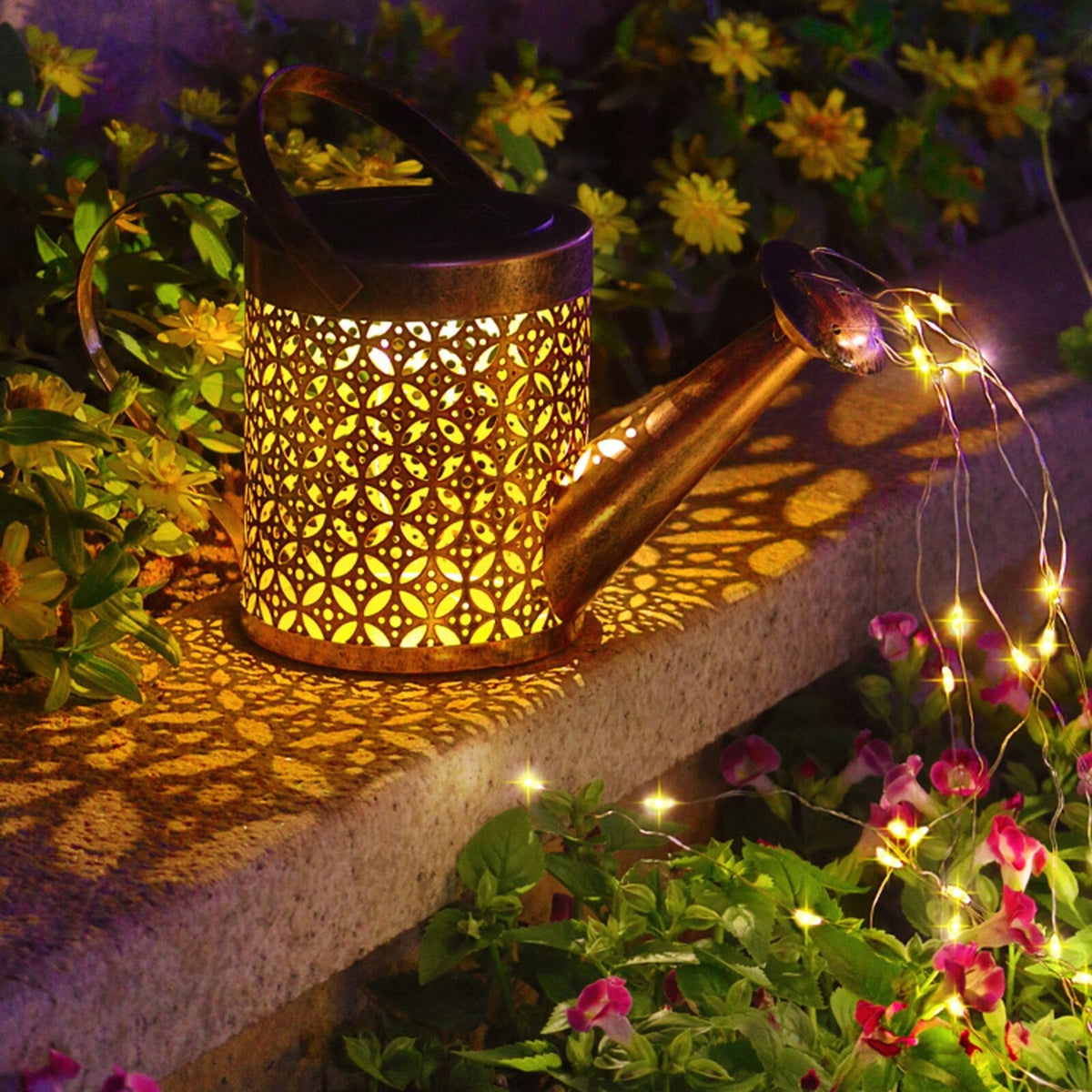 Luminária Solar Regador Encantado - À prova d'água Decoração de Jardim