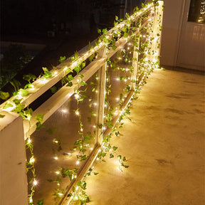 Luminárias de LED Guirlandas de Folhas Cordas de Luz - Energia Solar