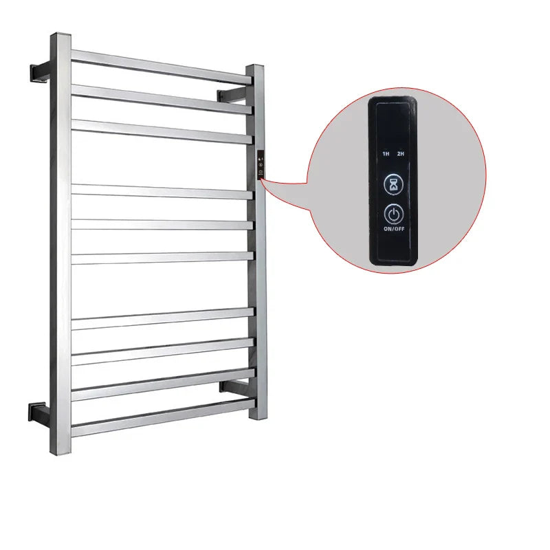 Electric Towel Rack 304 Stainless Steel Temperature&Time Control Smart Heated Towel Rail Towel Warmer 780*500*120mm 110V/220V