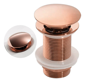 Válvula Click Aço Inox Para Cuba Rose Gold